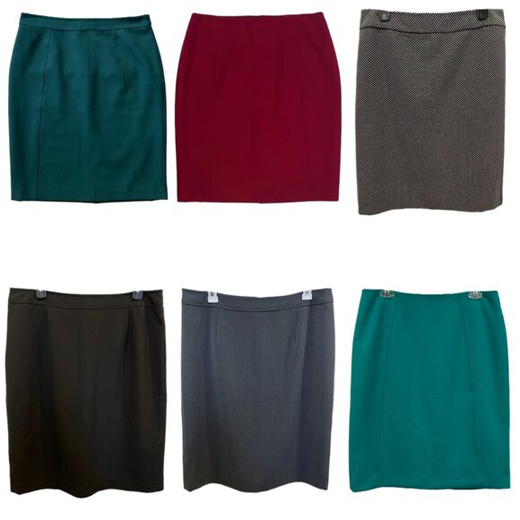 Lot of 6 Pencil Skirts Size 10 — Halogen + Atelier + Jones New York